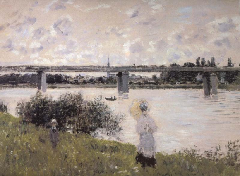 Claude Monet Byt the Bridge at Argenteuil Spain oil painting art